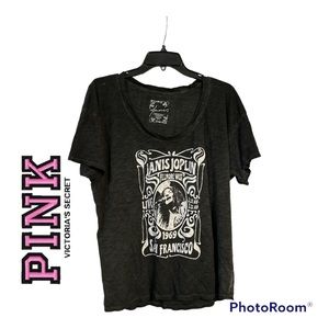 VS Pink x Hanis Joplin oversized band tee sized medium